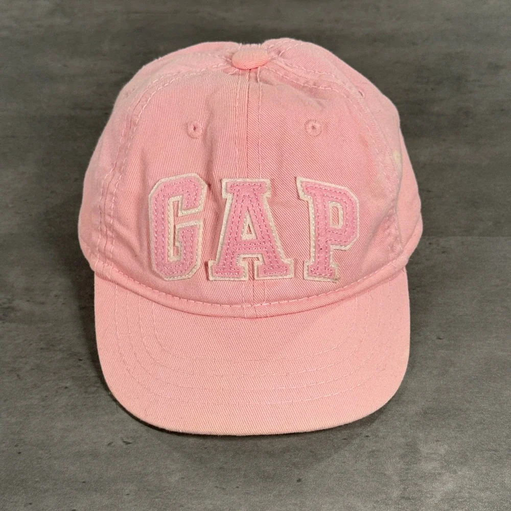 babyGap Pink Logo Baseball Cap Toddler Kids Adjustable Strap XS Extra Small‎
